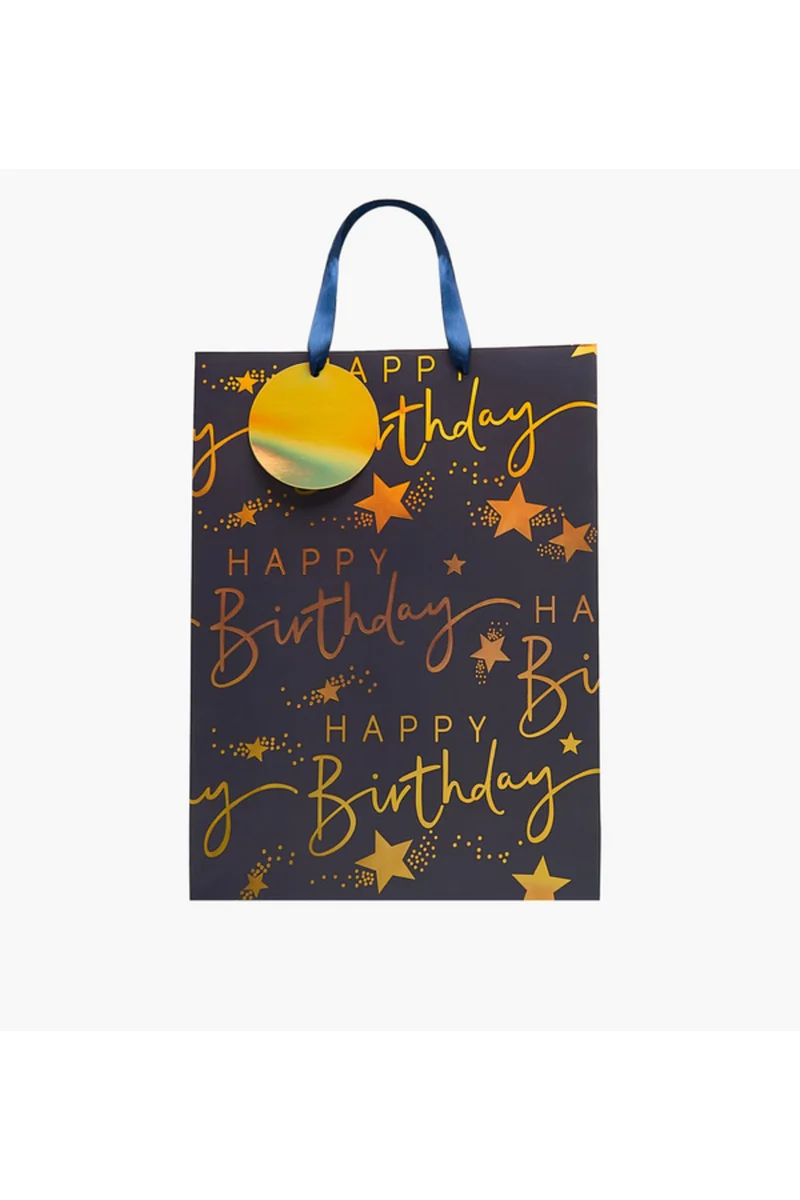 Lifestyle Happy Birthday Print Paper Gift Bag - Extra Large